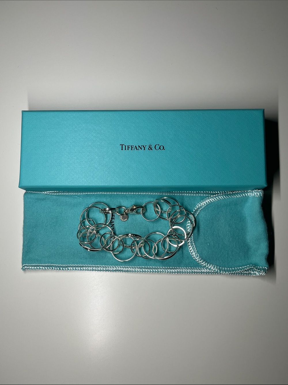 Tiffany & Co. Sterling Silver 1837 Interlocking Bracelet